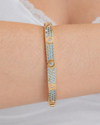 Lumière Aquamarine CZ Bangle