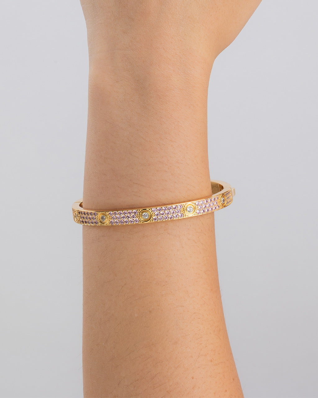 Lumière Pink CZ Bangle