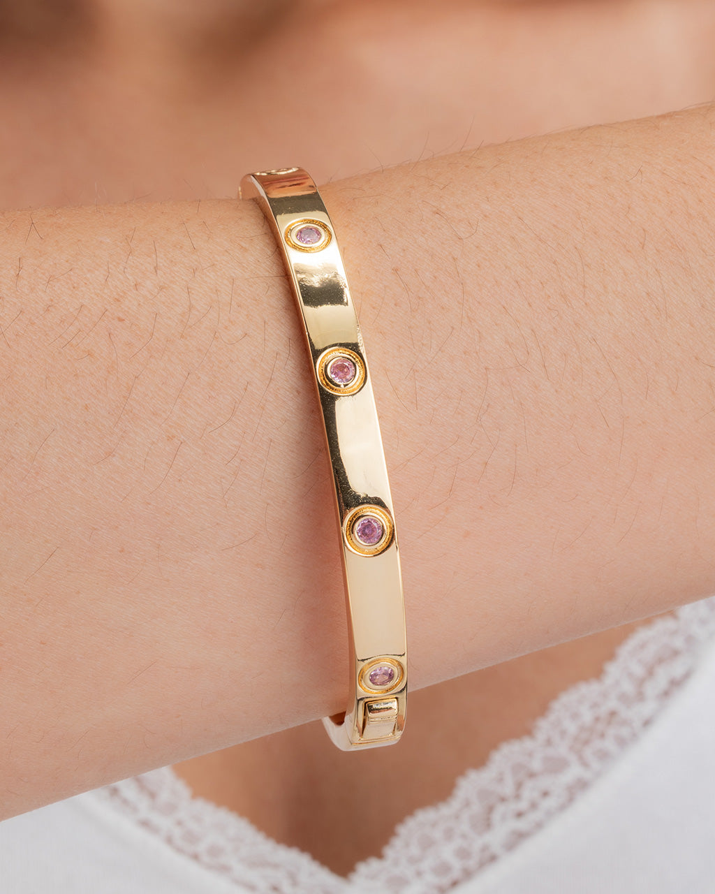 Verona Pink CZ Bangle