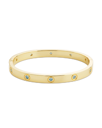 Verona Aquamarine CZ Bangle