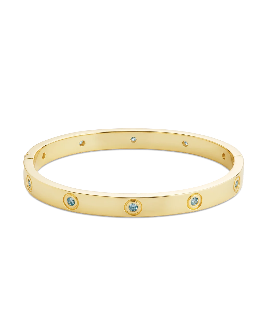 Verona Aquamarine CZ Bangle