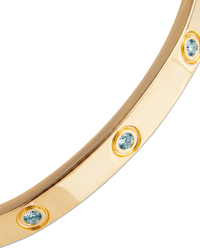 Verona Aquamarine CZ Bangle