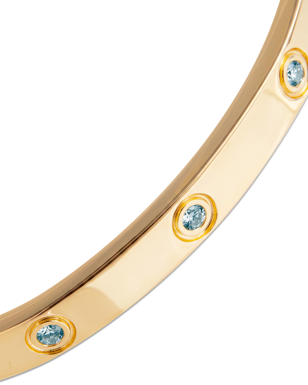 Verona Aquamarine CZ Bangle
