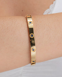 Verona Sapphire CZ Bangle