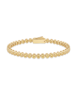 Helene Canary CZ Bezel Eternity Tennis Bracelet