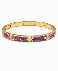 Lumière Amethyst CZ Bangle