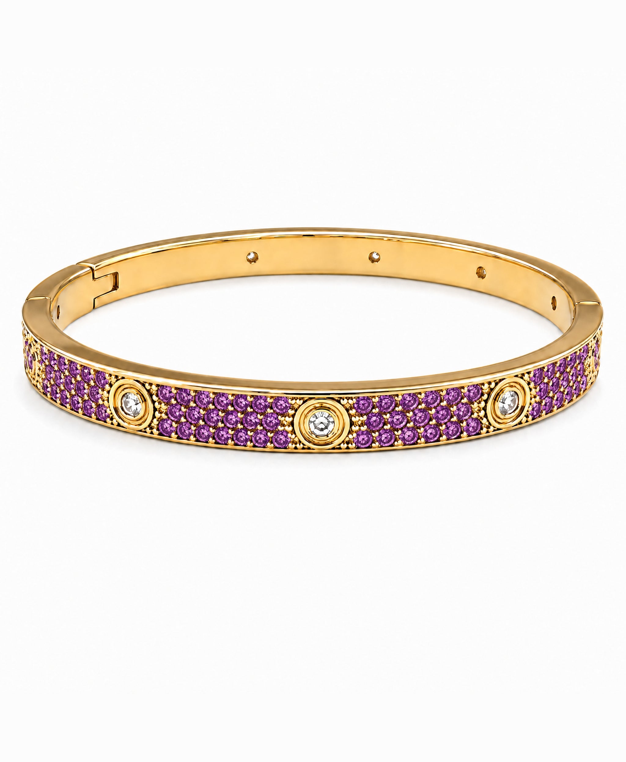 Lumière Amethyst CZ Bangle