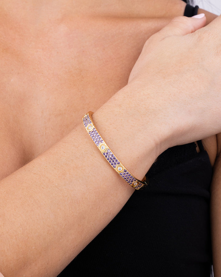 Lumière Amethyst CZ Bangle