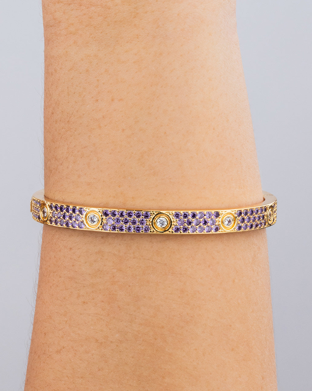 Lumière Amethyst CZ Bangle
