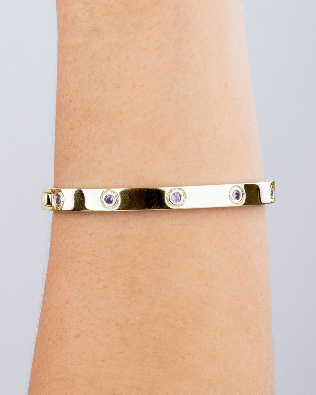 Verona Amethyst CZ Bangle