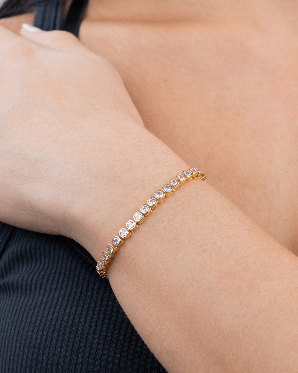 Helene Cushion Cut Tennis Bracelet