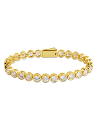 Helene Bezel CZ Tennis Bracelet