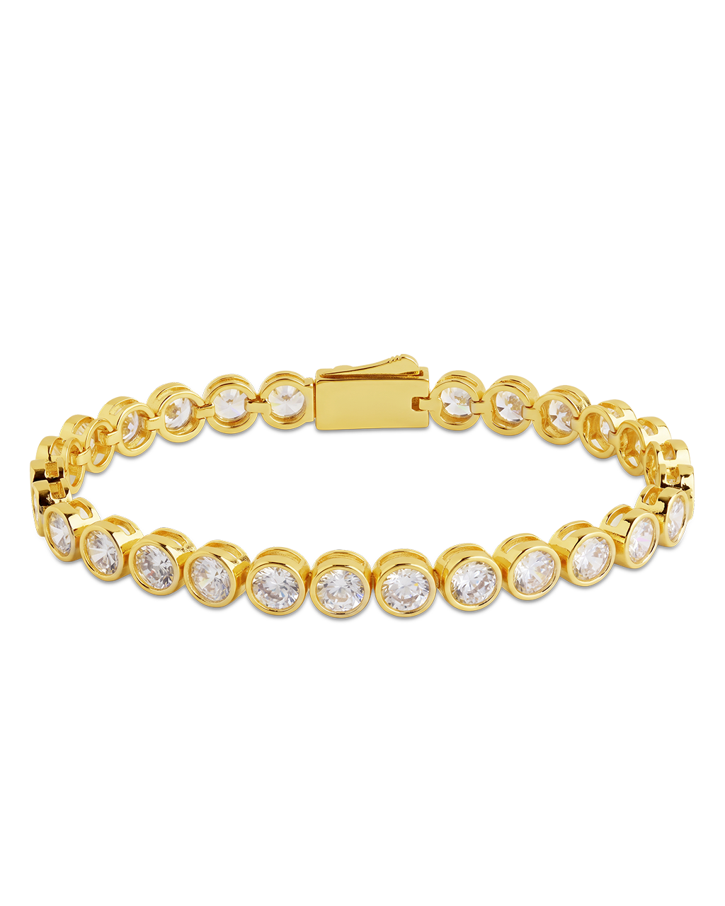 Helene Bezel CZ Tennis Bracelet