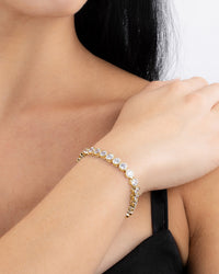 Helene Bezel CZ Tennis Bracelet