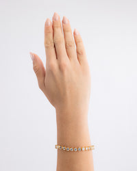 Helene Bezel CZ Tennis Bracelet