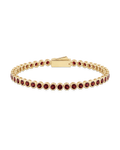 Helene Garnet CZ Bezel Eternity Tennis Bracelet