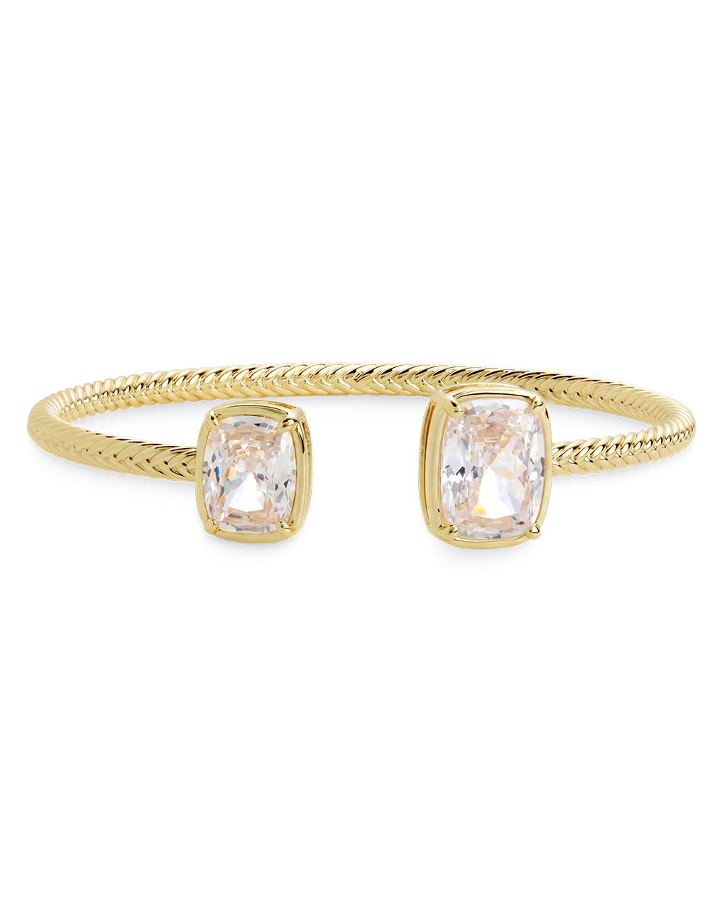 Elongated Cushion Cuff Bangle