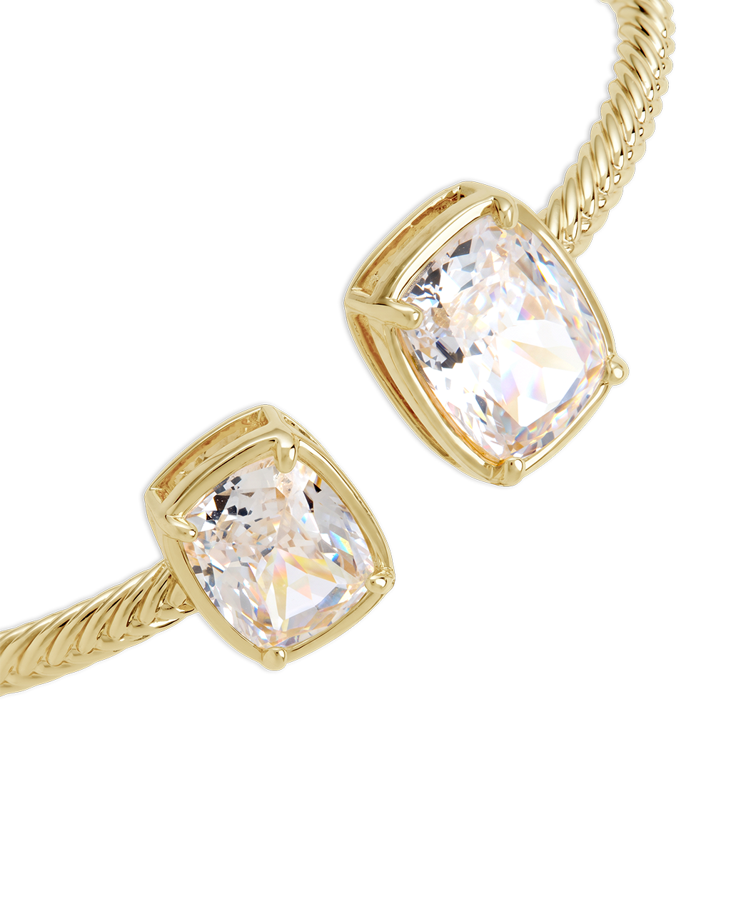 Elongated Cushion Cuff Bangle