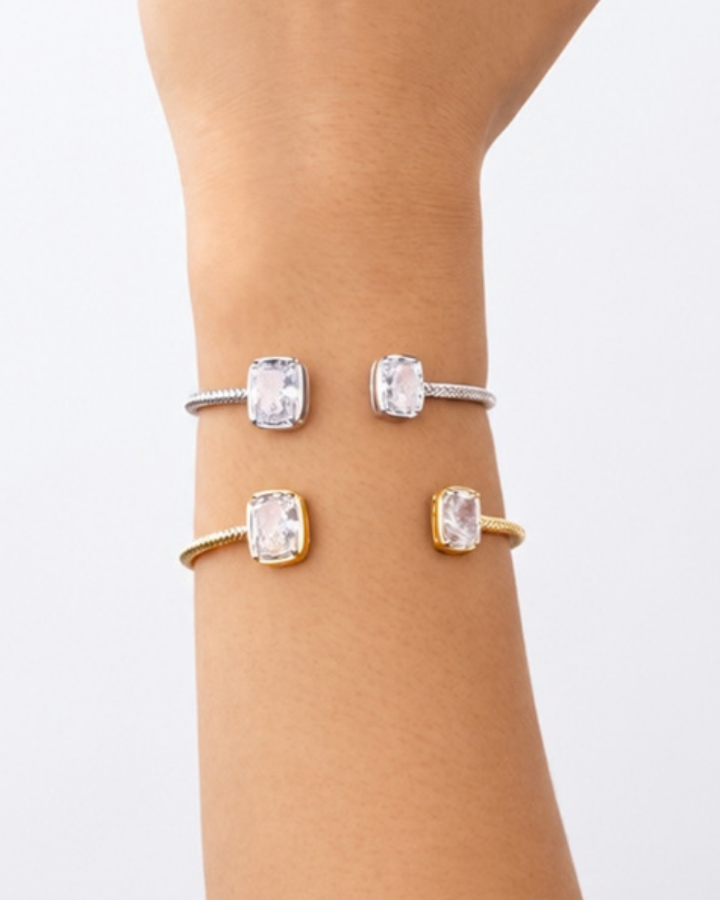 Elongated Cushion Cuff Bangle
