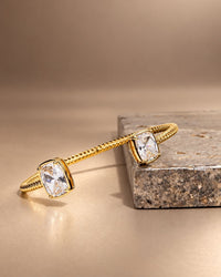 Elongated Cushion Cuff Bangle