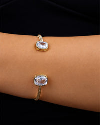 Elongated Cushion Cuff Bangle