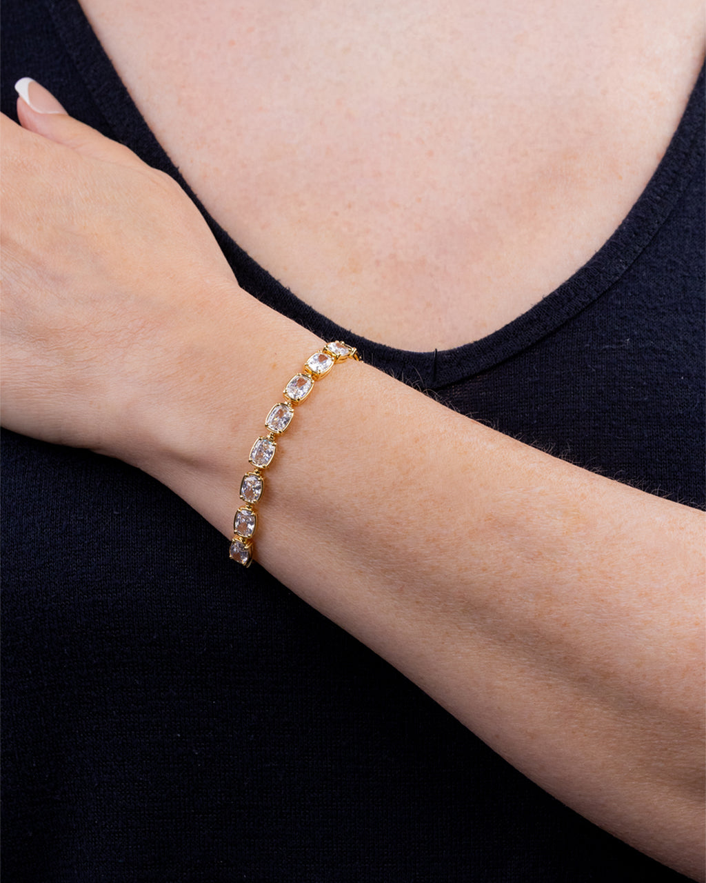 Elongated Cushion Tennis Bracelet