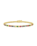 Helene Bezel Rainbow CZ Tennis Bracelet