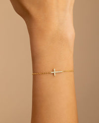 Sterling Silver Kinsey Luxe Cross Accent Bracelet - Sterling Forever