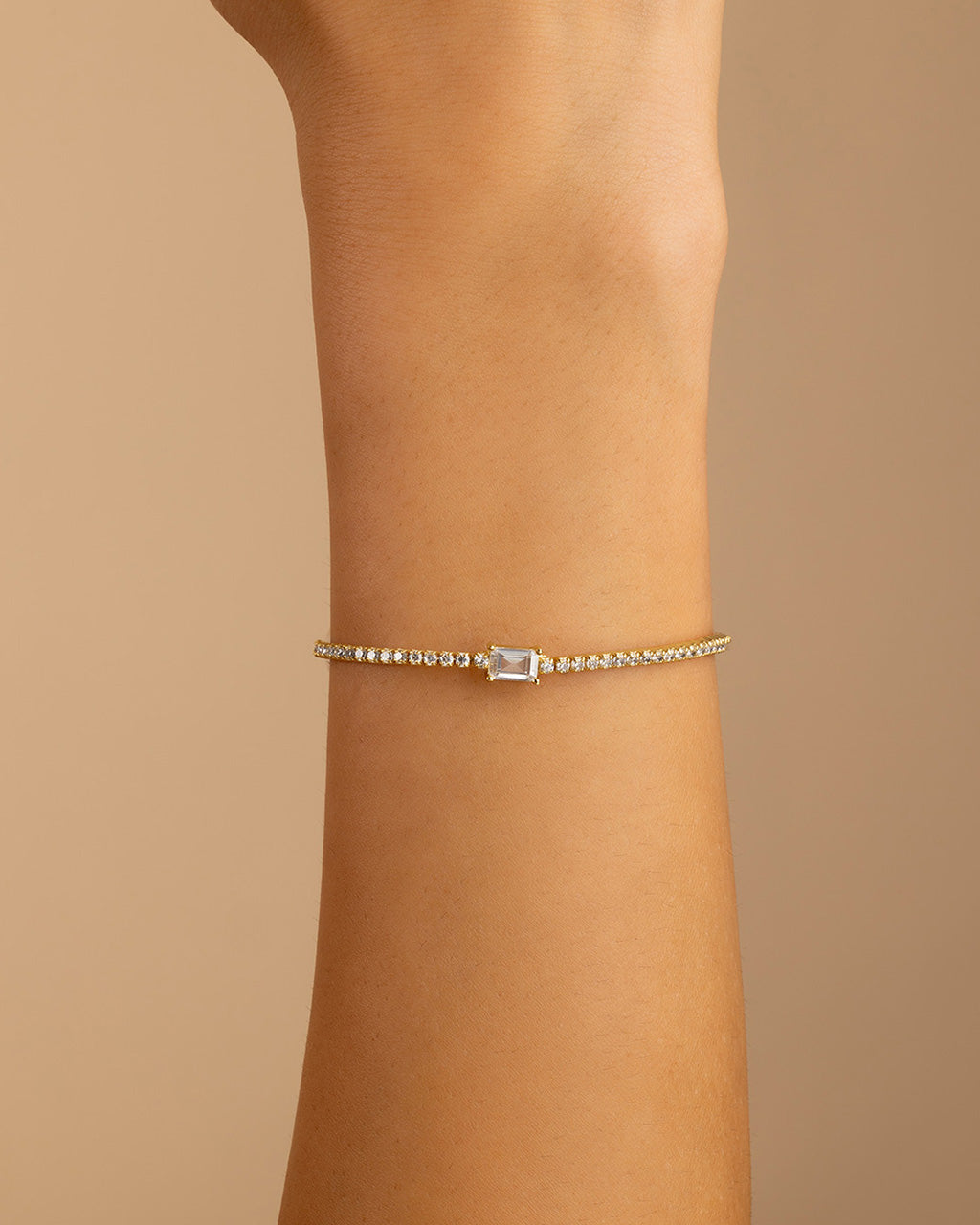 Sterling Silver Kora Solitare Tennis Bracelet