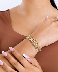 Layered Chain Bolo Bracelet