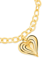 Beating Heart Charm Bracelet - Sterling Forever