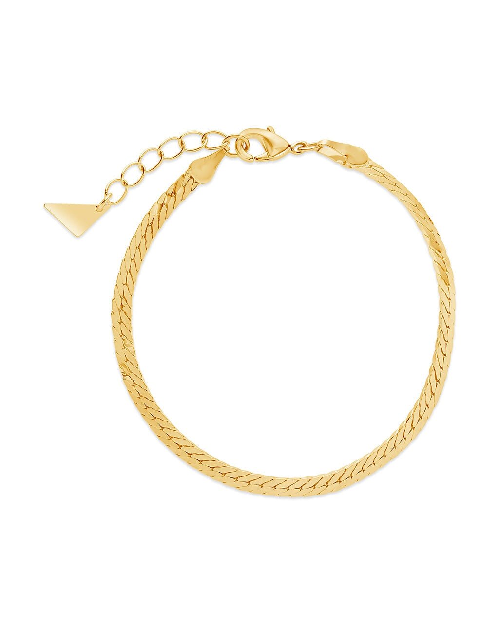 Bentley Flat Herringbone Chain Bracelet - Sterling Forever
