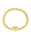 Beating Heart Beaded Bracelet - Sterling Forever
