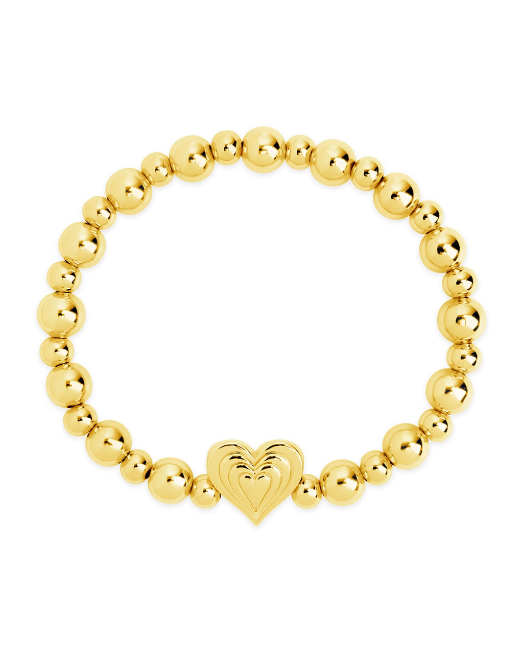 Beating Heart Beaded Bracelet Bracelet Sterling Forever Gold 