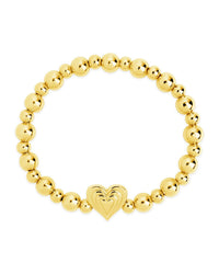 Beating Heart Beaded Bracelet - Sterling Forever