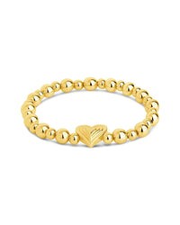 Beating Heart Beaded Bracelet - Sterling Forever