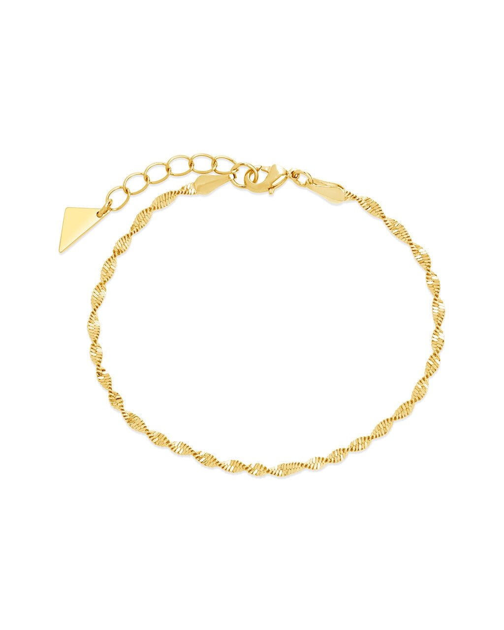 Blakely Twisted Herringbone Chain Bracelet - Sterling Forever