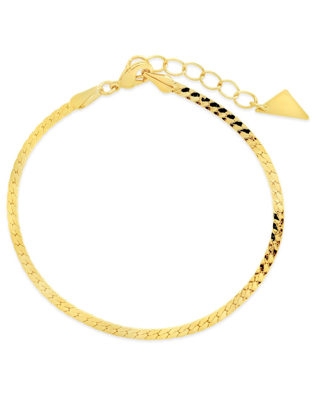 Bentley Flat Herringbone Chain Bracelet - Sterling Forever