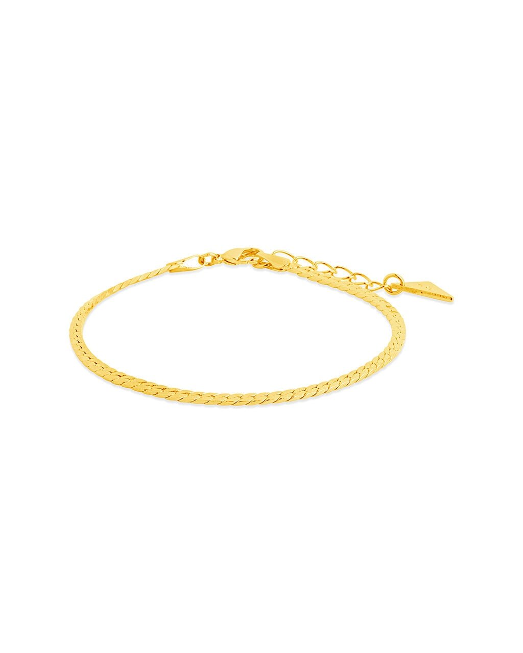 Bentley Flat Herringbone Chain Bracelet - Sterling Forever
