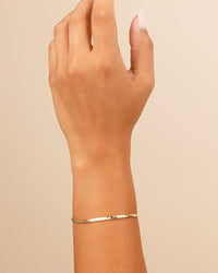 Bentley Flat Herringbone Chain Bracelet - Sterling Forever