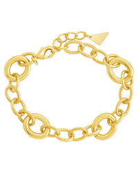 Carter Round Statement Link Bracelet - Sterling Forever