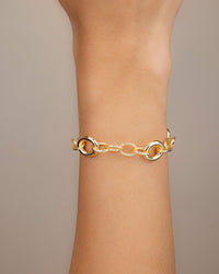 Carter Round Statement Link Bracelet - Sterling Forever