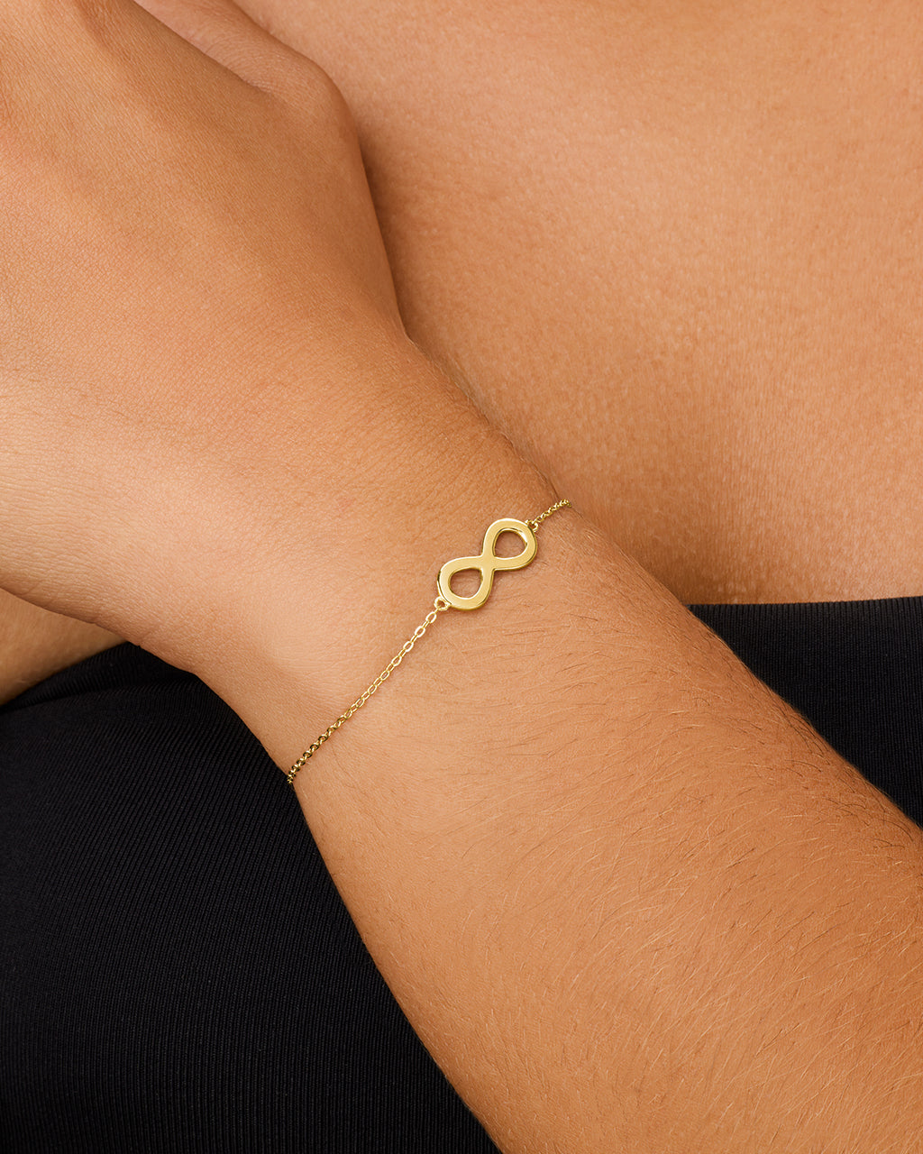 Sterling Silver Delicate Infinity Bracelet