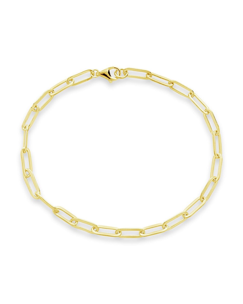 Men's Sterling Silver Paperclip Chain Bracelet Bracelet Sterling Forever Gold 