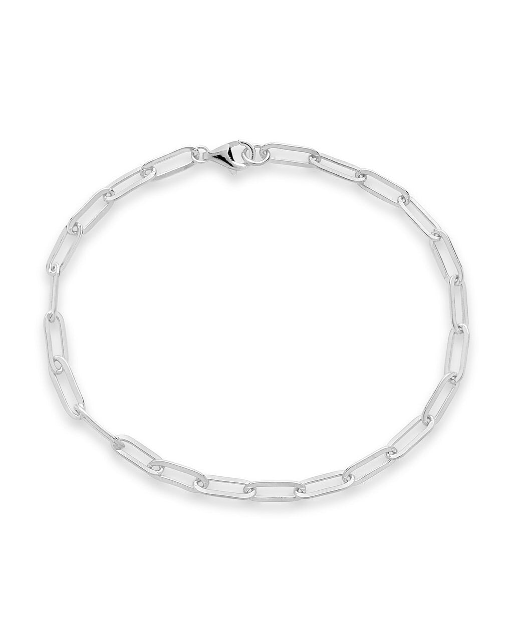 Men's Sterling Silver Paperclip Chain Bracelet Bracelet Sterling Forever Silver 