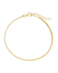 Sterling Silver Herringbone Chain Bracelet - Sterling Forever