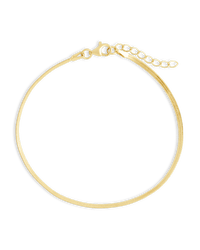 Sterling Silver Herringbone Chain Bracelet - Sterling Forever