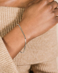 Sterling Silver Herringbone Chain Bracelet - Sterling Forever