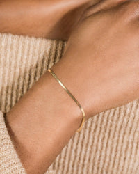 Sterling Silver Herringbone Chain Bracelet - Sterling Forever