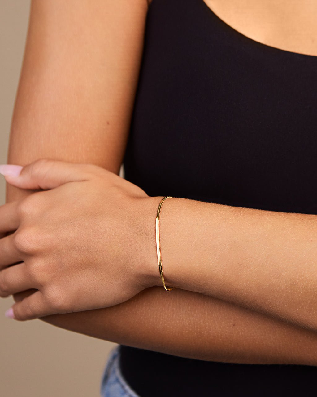 Sterling Silver Herringbone Chain Bracelet - Sterling Forever